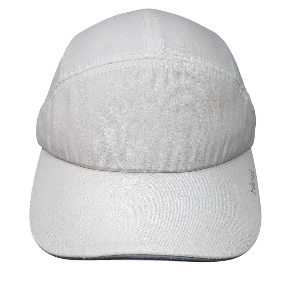 Hind Strapback 5 Panel Hat White One Size Adjustable Laser Cut Blank